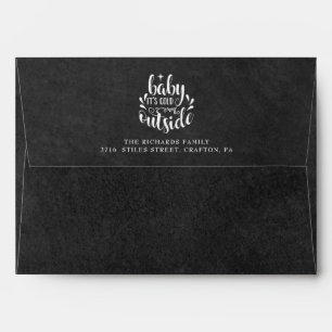 Return Address Boho Chalkboard Holidays Envelope