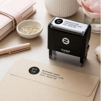 Return Address Business Logo Stamps