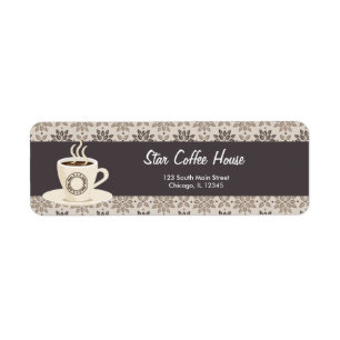 Return Address Coffee House Label