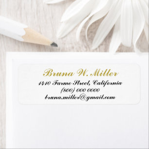 Return Address Commercial Font Script Calligraphy Label