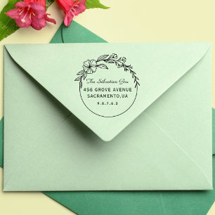 Return Address Custom Script Family Self-inking Stamp