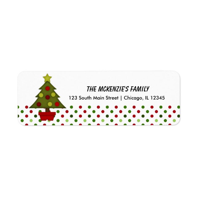 Return Address Dots Label (Front)
