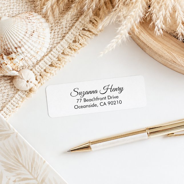 Return address _elegant handwriting return address label (Creator Uploaded)