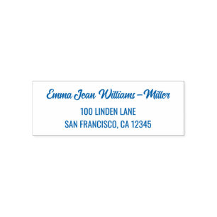 Return Address Elegant Modern Calligraphy Script Self-inking Stamp