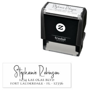 Return Address Elegant Typography Modern Chic  Self-inking Stamp