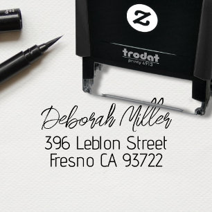 Return Address Elegantly Modern HandWritten Name Self-inking Stamp