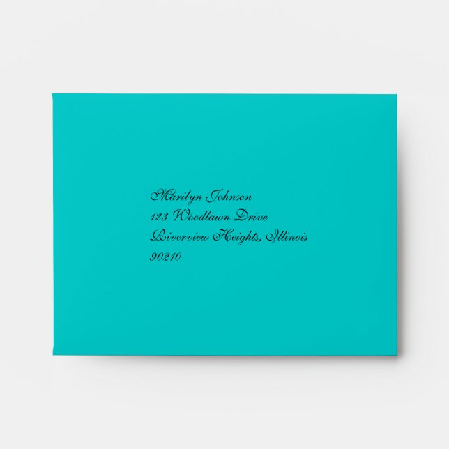 Return Address Envelope for RSVP Card (Front)
