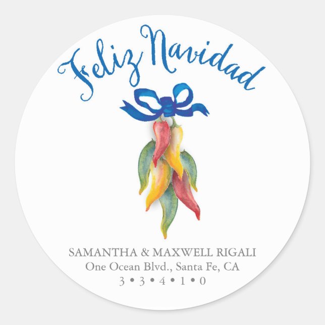 Return Address Envelope Seal Sticker Chilli Pepper (Front)