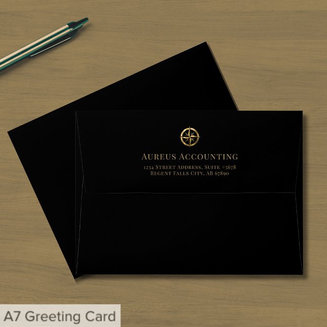 Return Address Envelope with Gold Logo (Creator Uploaded)