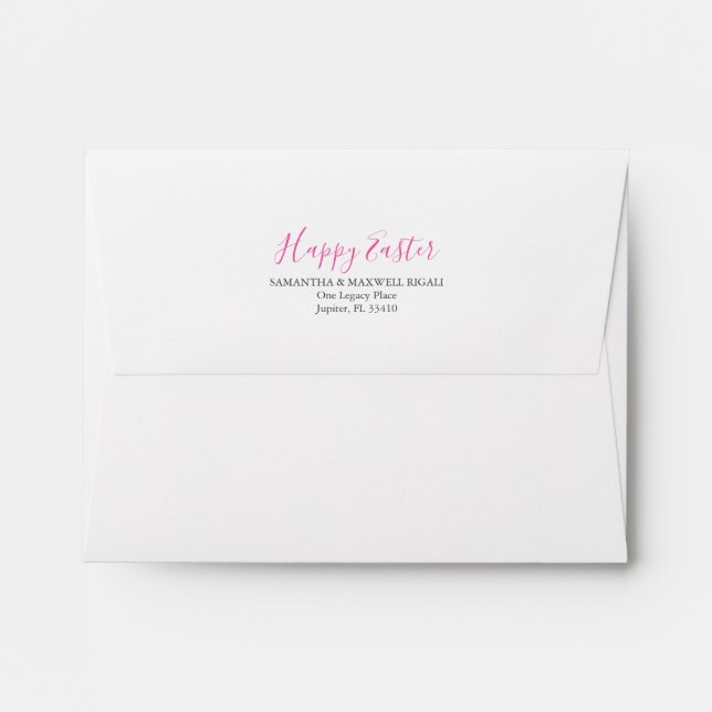 Return Address Envelopes Easter Pink (Back (Top Flap))
