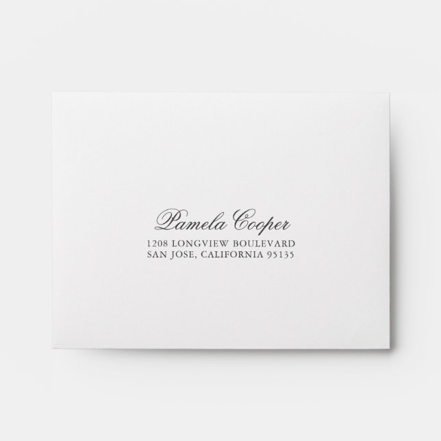 Return Address for RSVP Envelope (Front)