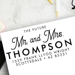 Return Address Future Mr and Mrs Modern Customised Self-inking Stamp