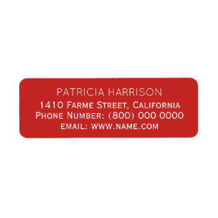 return address information on simple red label