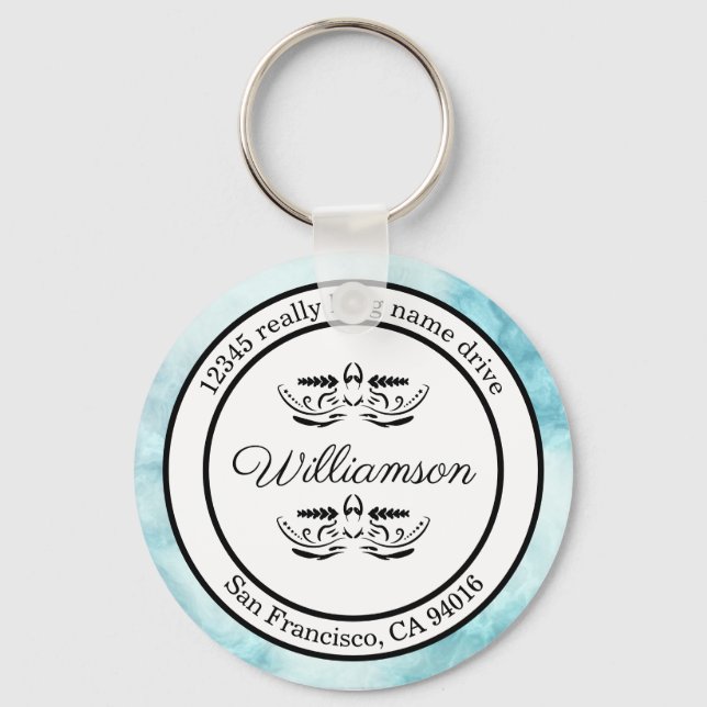 Return address keychain (Front)