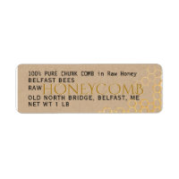 Return Address Kraft Honeycomb or Comb Honey Label