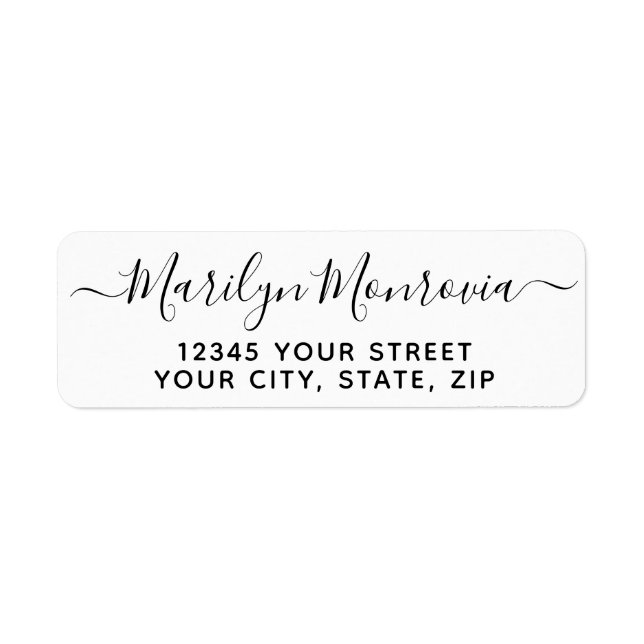 Return Address Label (Front)