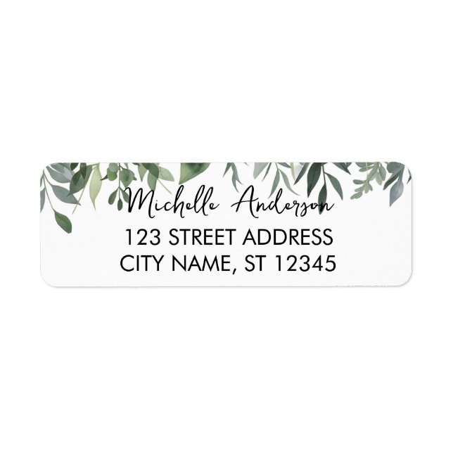 Return Address Label (Front)