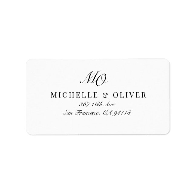Return Address Label (Front)