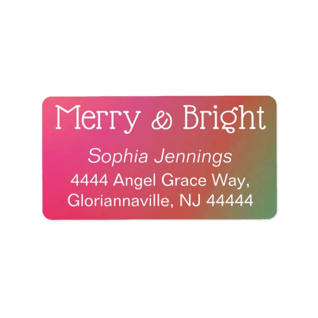 Return Address Label (Front)