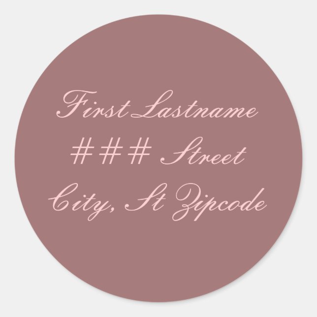 return address label (Front)