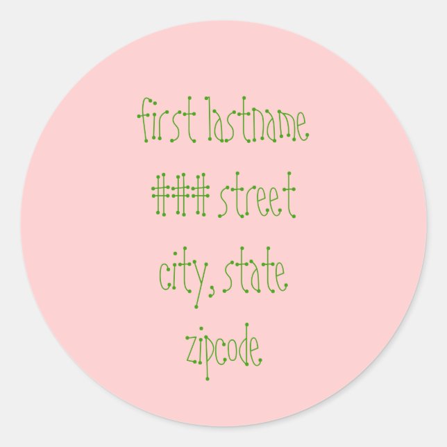 return address label (Front)