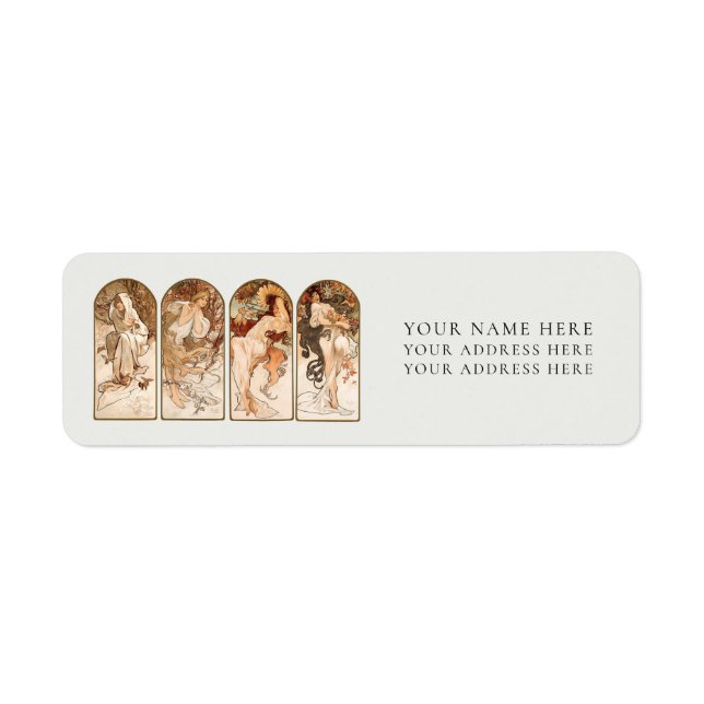 RETURN ADDRESS LABEL : ALPHONS MARIA MUCHA (Front)