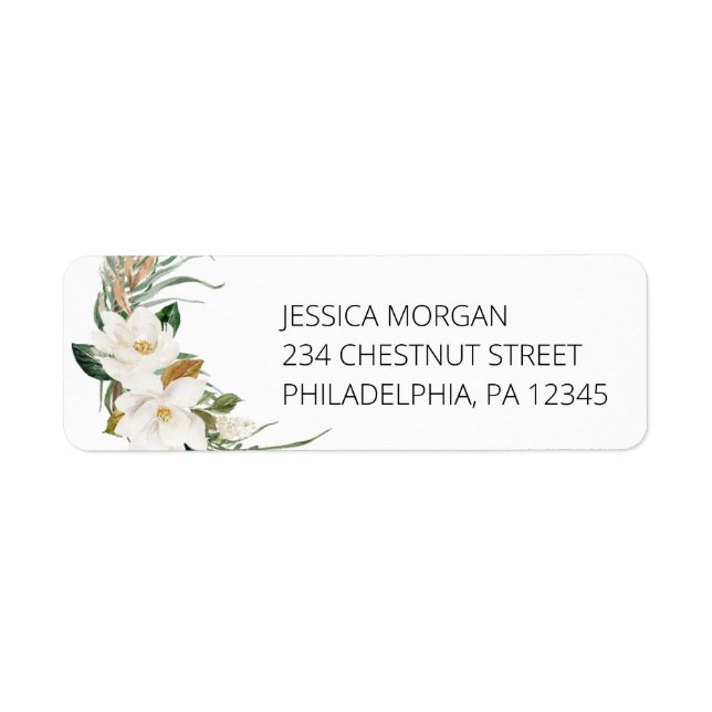 Return Address Label Bohemian Wreath (Front)