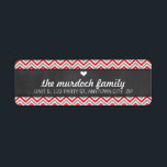 RETURN ADDRESS LABEL chevron glitter stripe red<br><div class="desc">Setup as a template it is simple for you to add your own details, or hit the customise button and you can add or change text, fonts, sizes etc> TIP :: 1. To resize / reposition the image/photo hit the "Customise It" button. 2. You can also change the fonts and...</div>