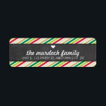 RETURN ADDRESS LABEL cute colourful bright striped<br><div class="desc">Setup as a template it is simple for you to add your own details, or hit the customise button and you can add or change text, fonts, sizes etc> TIP :: 1. To resize / reposition the image/photo hit the "Customise It" button. 2. You can also change the fonts and...</div>
