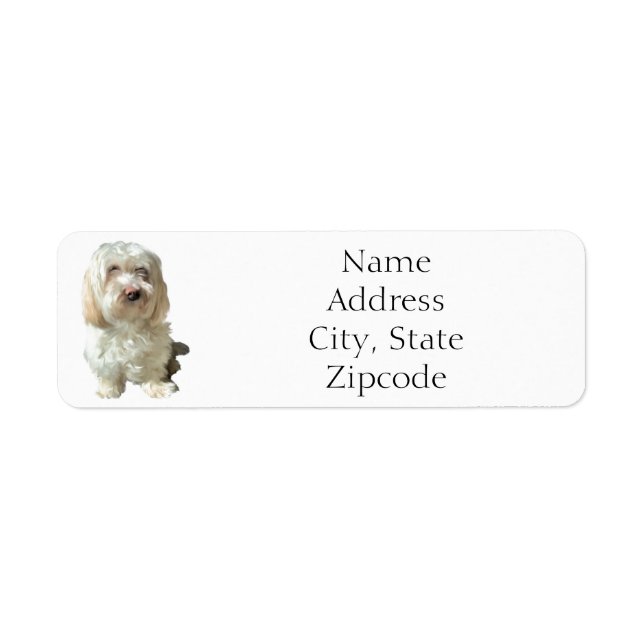 Return Address Label Havanese Dog (Front)