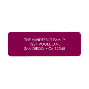 Return Address Label in Raspberry