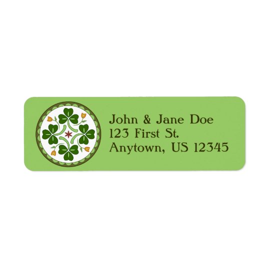 Return Address Label - Irish Good Luck Hex