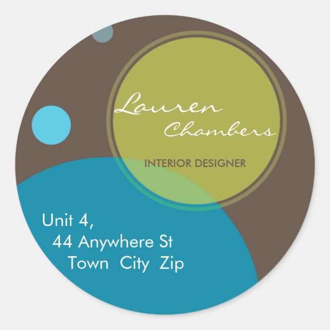 RETURN ADDRESS LABEL :: large dots 1 (Front)
