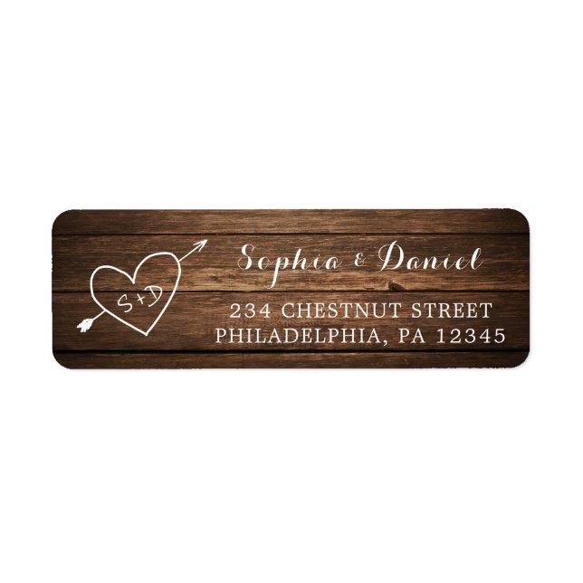 Return Address Label Modern Rustic Country (Front)