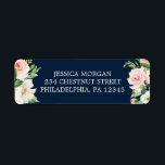 Return Address Label Navy Blue Gold Blush<br><div class="desc">Use these beautiful address labels to jazz up your envelopes and to make your life easier! Easily edit to include your address!

Visit our website for more designs and inspiration: www.creativeuniondesign.com</div>
