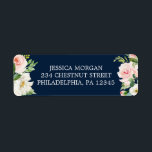 Return Address Label Navy Blue Gold Blush<br><div class="desc">Use these beautiful address labels to jazz up your envelopes and to make your life easier! Easily edit to include your address!

Visit our website for more designs and inspiration: www.creativeuniondesign.com</div>