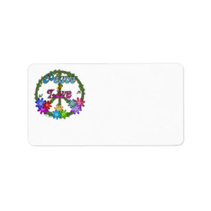 Return Address Label - Peace & Love