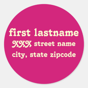 return address label - personalise