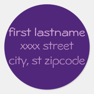 return address label - personalise