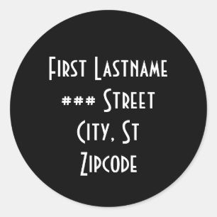 return address label - personalise info