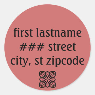 return address label - personalise info