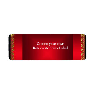 Return Address Label Red