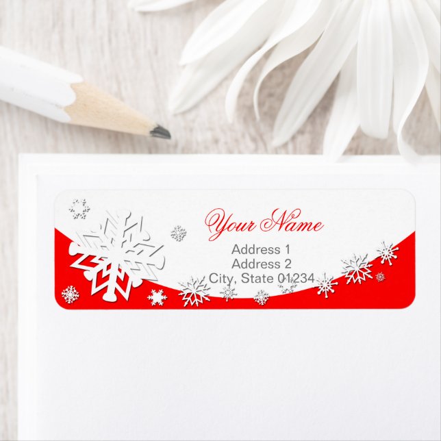 Return Address Label - Snowflakes (Insitu)