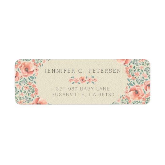 RETURN ADDRESS LABEL | Vintage Floral Storybook