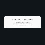 Return Address Label Wedding<br><div class="desc">Perfect for the minimalist modern couple, these labels feature clean, bold typography that adds a stylish and timeless look to your invitations. Crafted with a focus on simplicity and elegance, the crisp black text on a pure white background ensures your wedding details stand out. Ideal for black tie events or...</div>