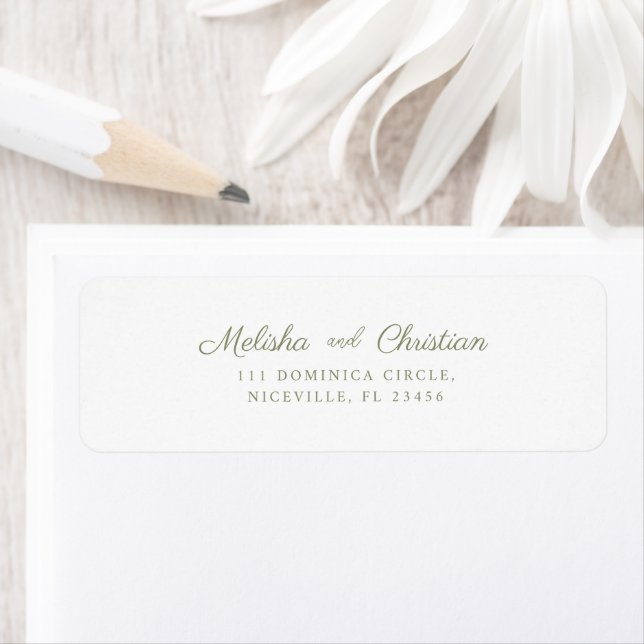 Return Address Label Wedding. (Insitu)