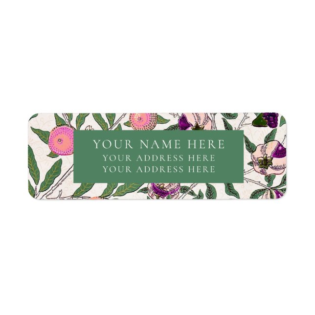 RETURN ADDRESS LABEL : WILLIAM MORRIS  (Front)