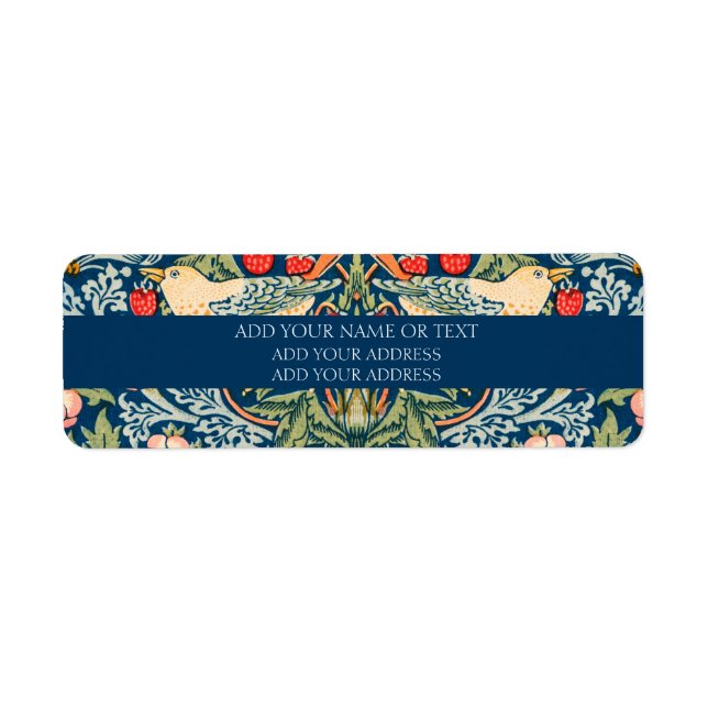 RETURN ADDRESS LABEL : WILLIAM MORRIS (Front)