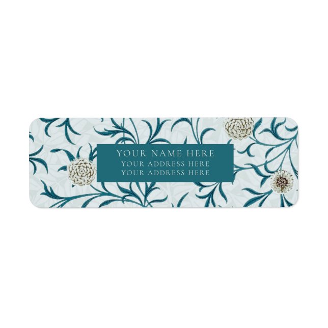 RETURN ADDRESS LABEL : WILLIAM MORRIS : FLORAL (Front)