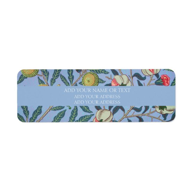 RETURN ADDRESS LABEL : WILLIAM MORRIS POMEGRANATE (Front)